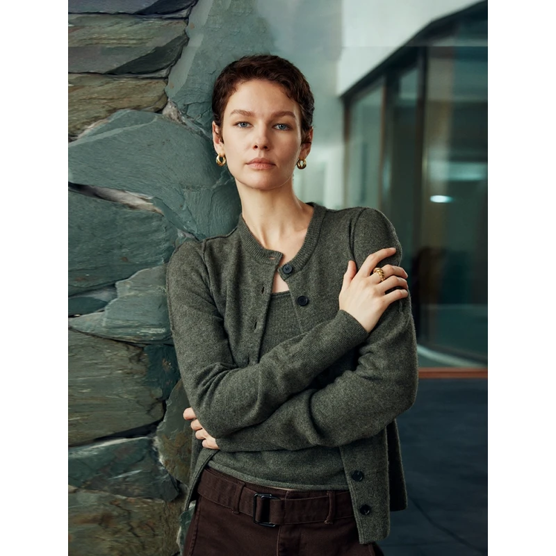 Ayuko｜Lemare同源高原馈赠牦牛绒美利奴羊毛多片拼接针织套装5618