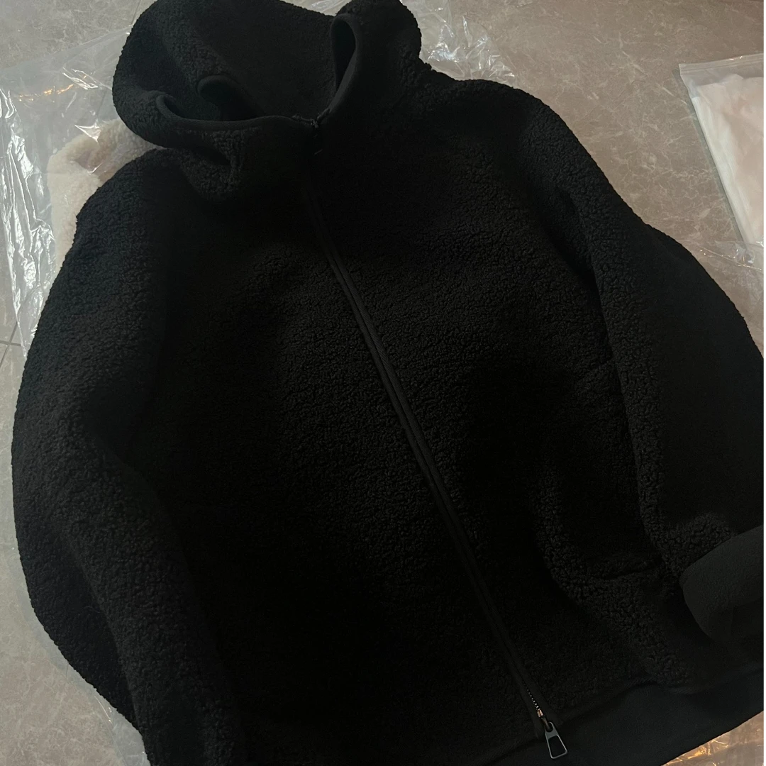 GRIDA 冬日之温 连帽双面摇粒绒外套