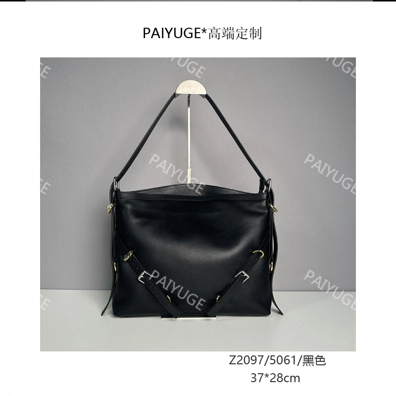 Z2097/5061/黑色  Paiyuge高端订制女士单肩斜挎包手提包1559
