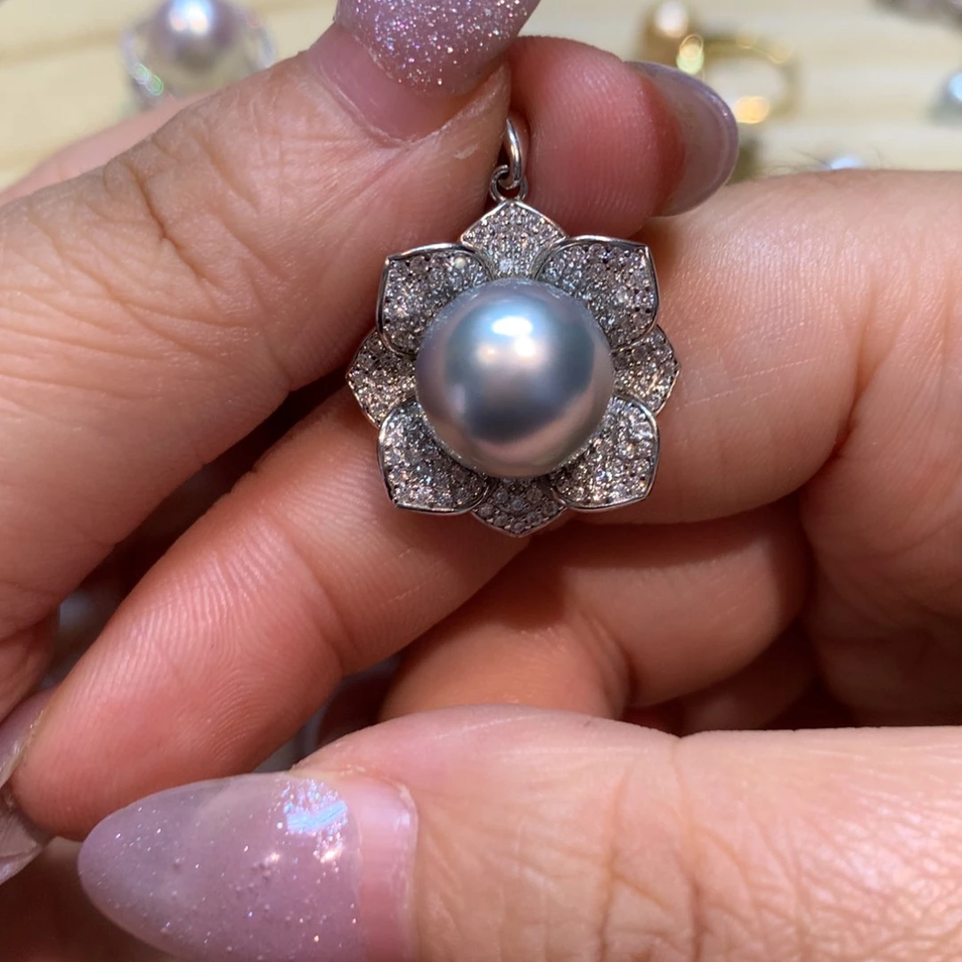 海水珍珠颈饰银S925镶嵌