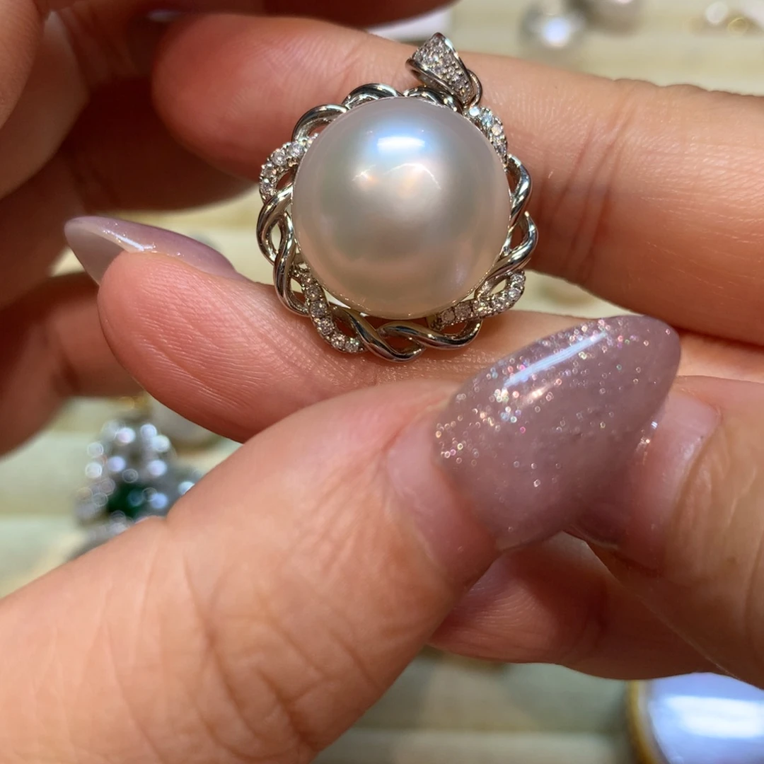 海水珍珠颈饰银S925镶嵌