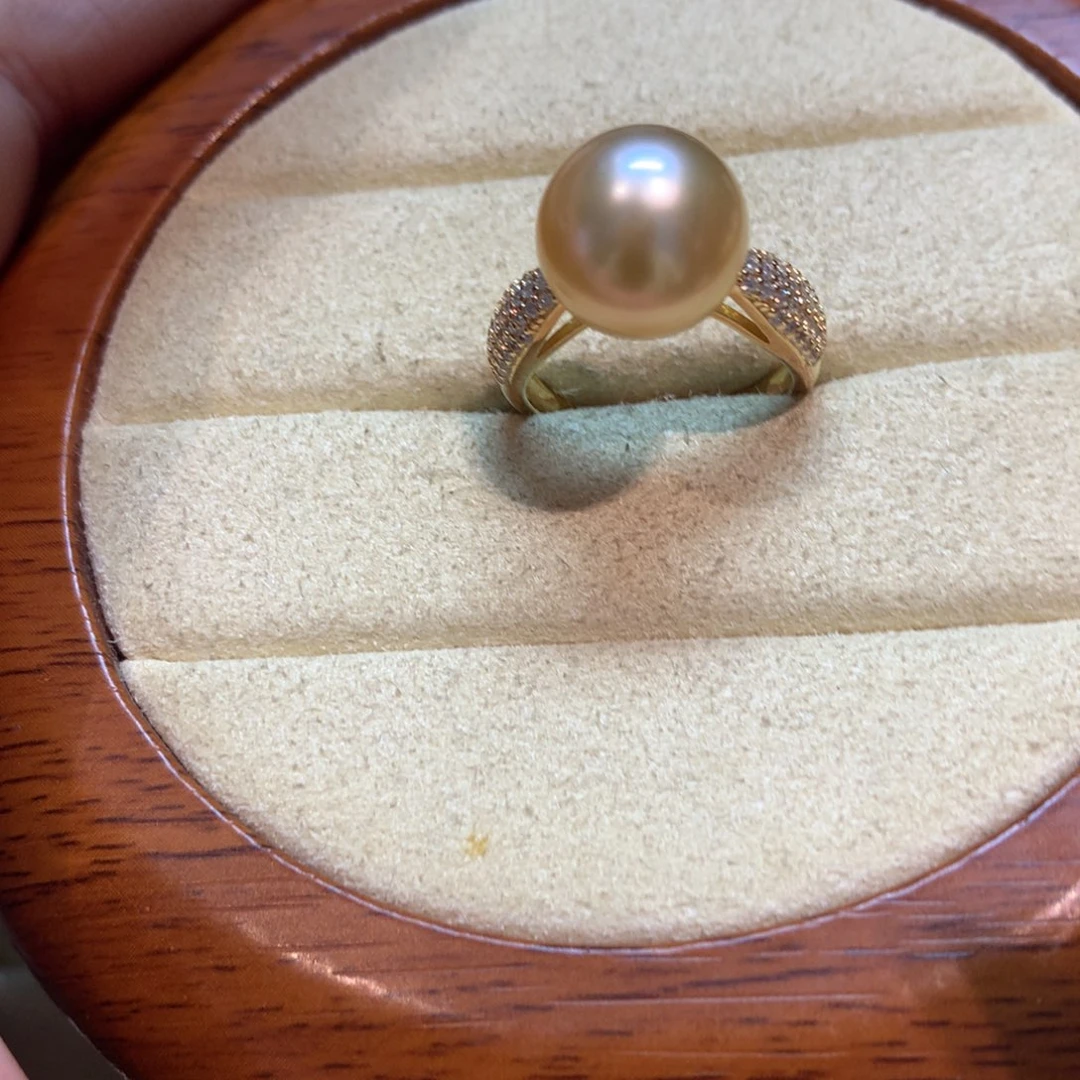 海水珍珠戒指银S925镶嵌