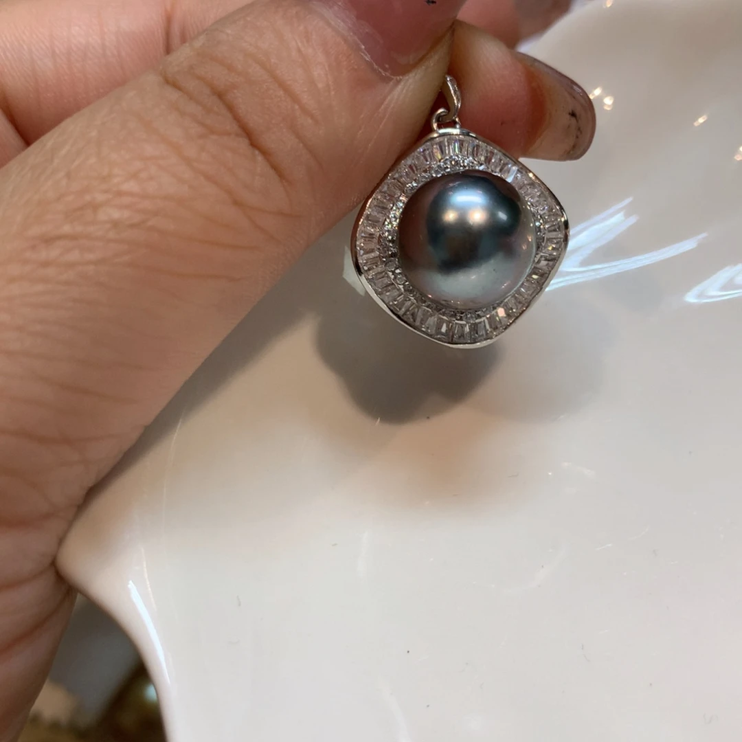 海水珍珠颈饰银S925镶嵌