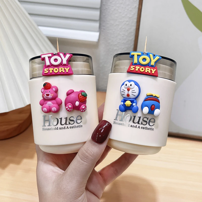 餐厅餐饮按压式牙签筒自动弹出家用可爱卡通新款牙签盒饭店专用