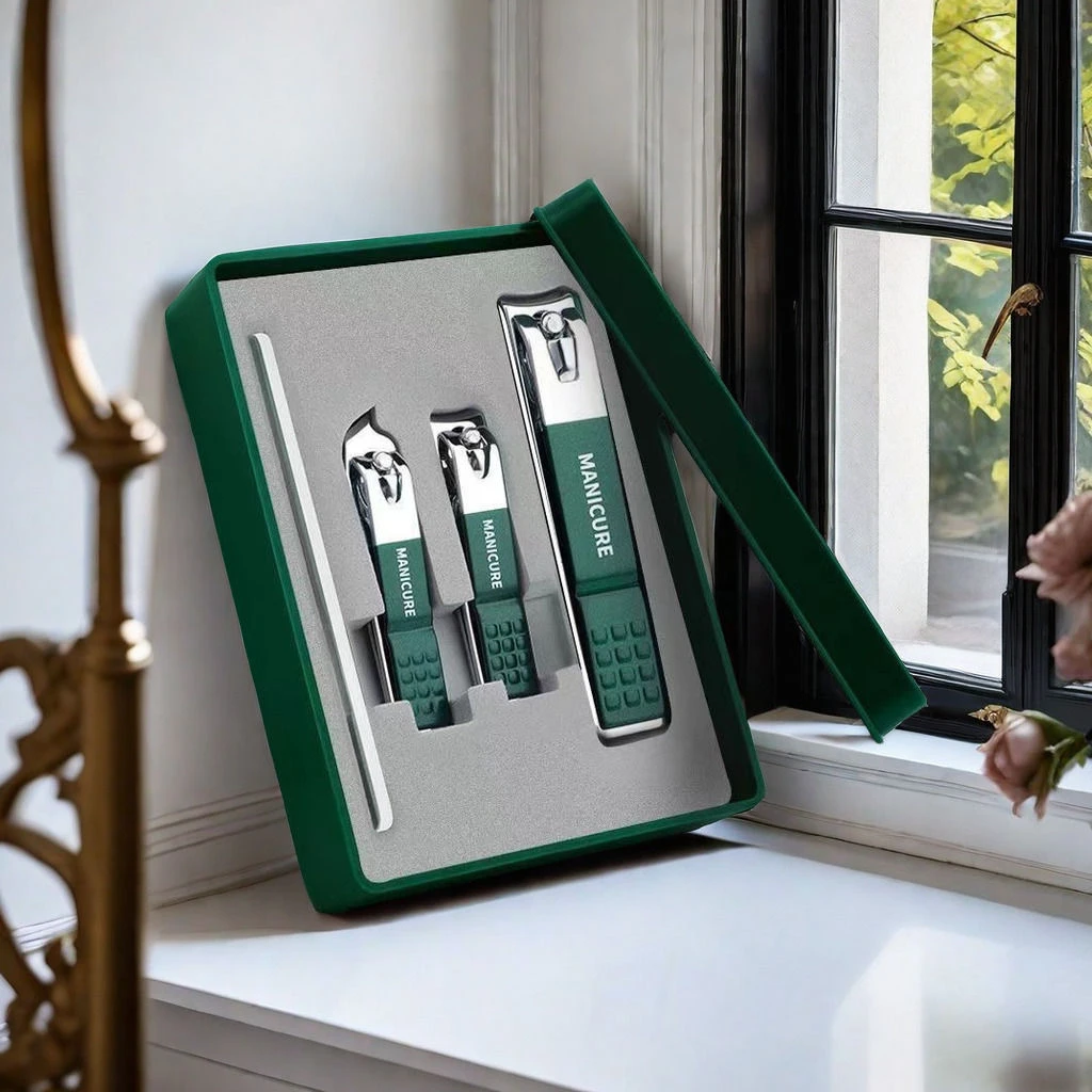 家用指甲刀套装防飞溅便携宿舍旅游指甲钳指甲剪四件套修甲工具盒