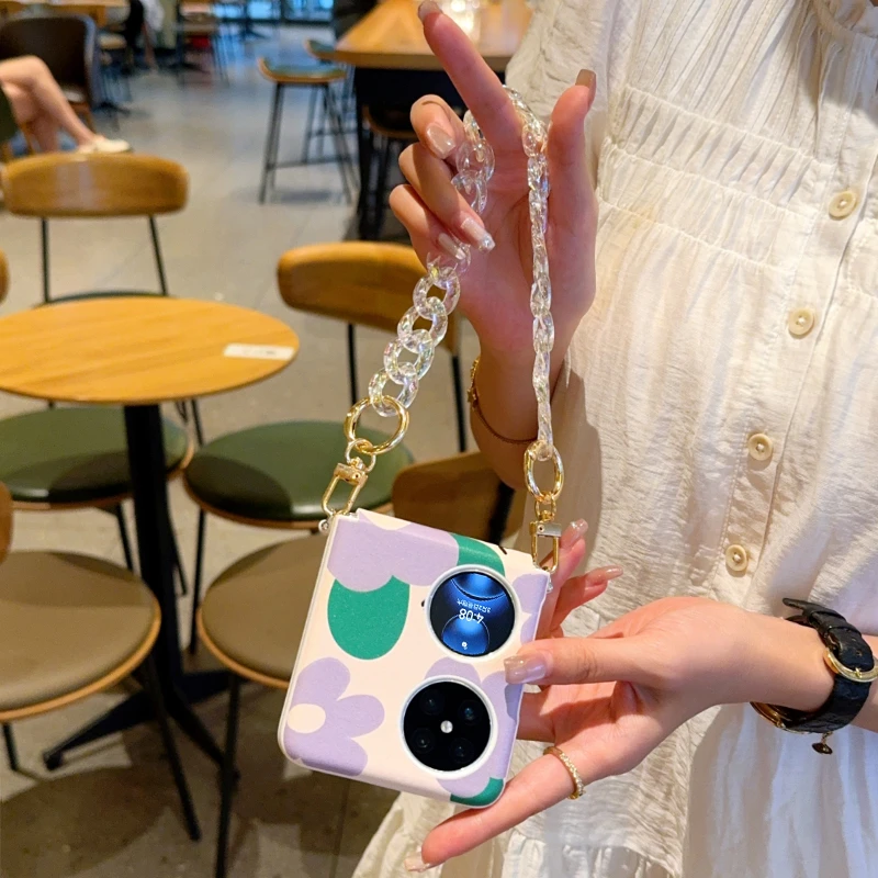 ins网红手提壳适用于华为pocket2手机壳p50pocket铰链全包pockets