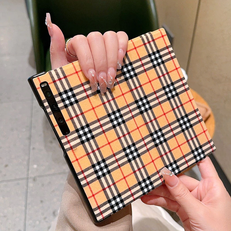 华为matexs2手机壳XS2前后壳翻盖新款格纹典藏版全包防摔保护套女