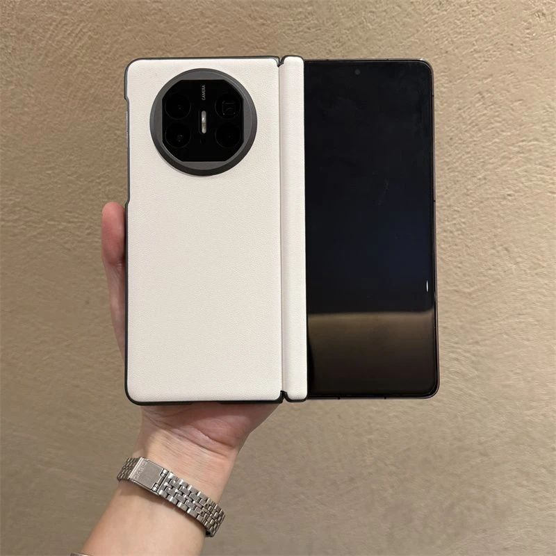 适用于华为matex5手机壳新款磁吸中轴凯夫拉纹matex3素皮保护套壳