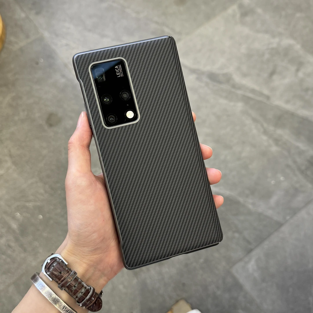 适用华为matex2折叠屏华为X2碳纤维纹中轴铰链全包超薄防摔手机壳