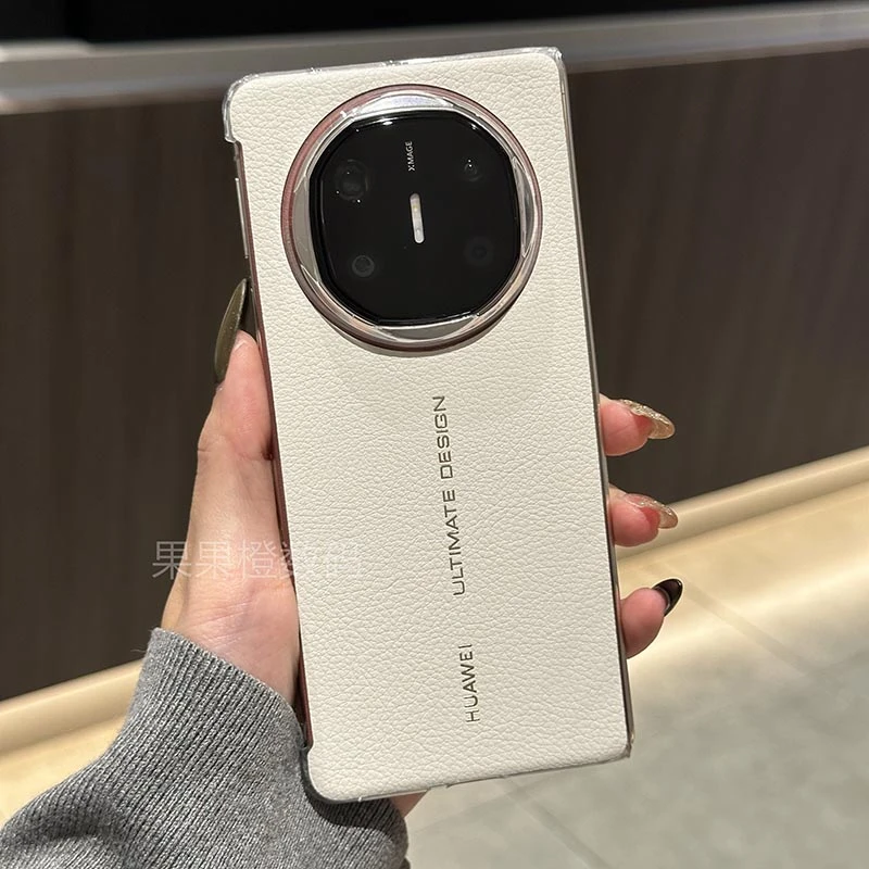 适用于华为MateX6手机时尚字母折叠手机壳 透明边框裸机质感