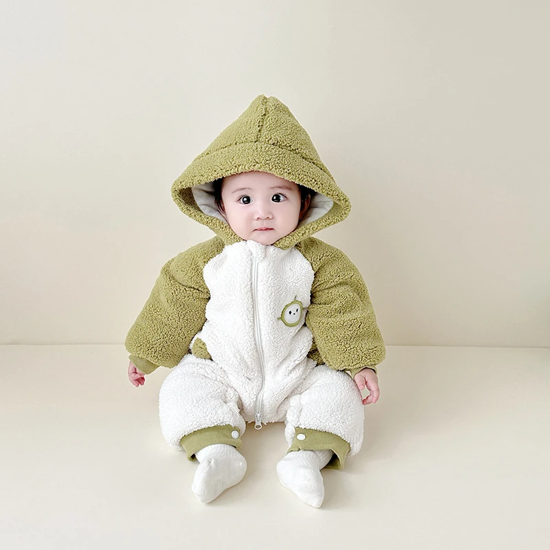 婴儿冬装连体衣服加厚棉衣新生儿宝宝抱衣婴幼儿秋冬季套装外出服
