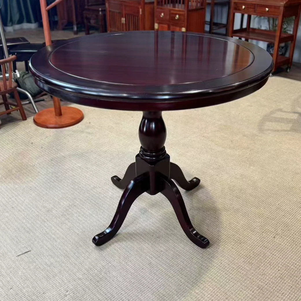 新中式88直径圆桌休闲家用小圆桌吃饭桌喝茶休闲桌