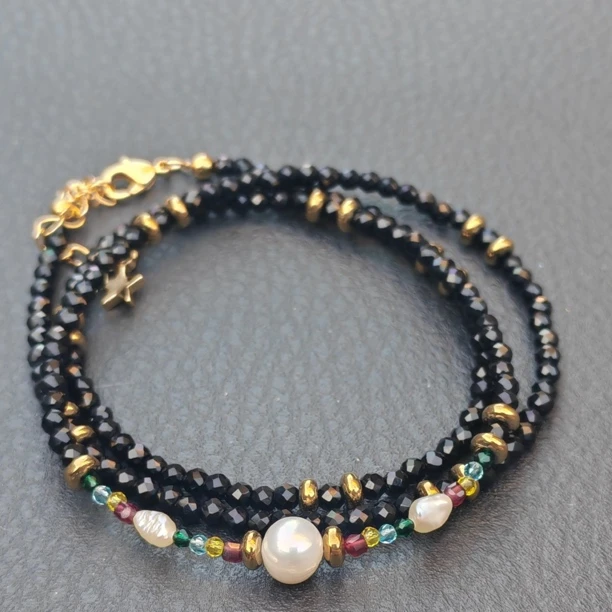 合金石英石手链 DIY手工晶晶珠透明亚克力串珠饰品