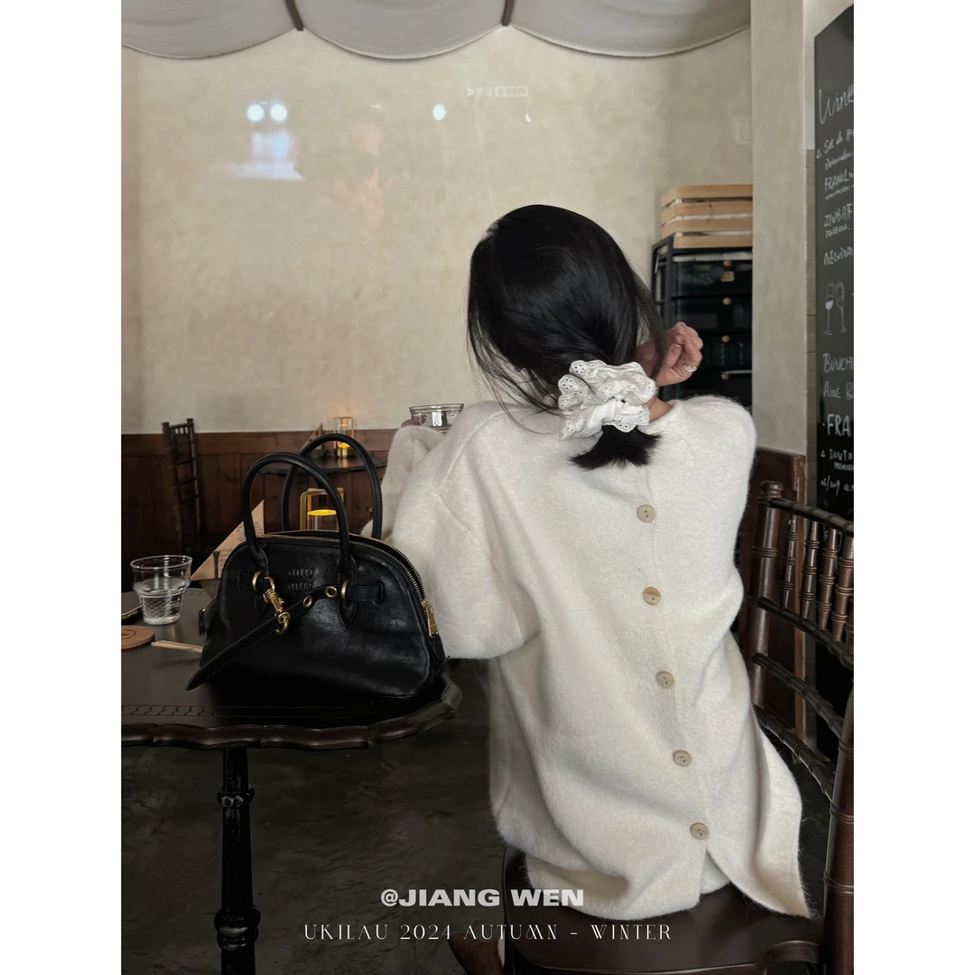 UKILAU【卡布奇诺】高级感软糯慵懒绒感毛衣针织半身裙两件套