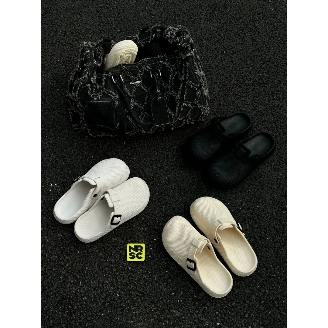 NewRockStarChoppa 拖鞋夏季新款Cleanfit百搭勃肯防滑通勤包头拖