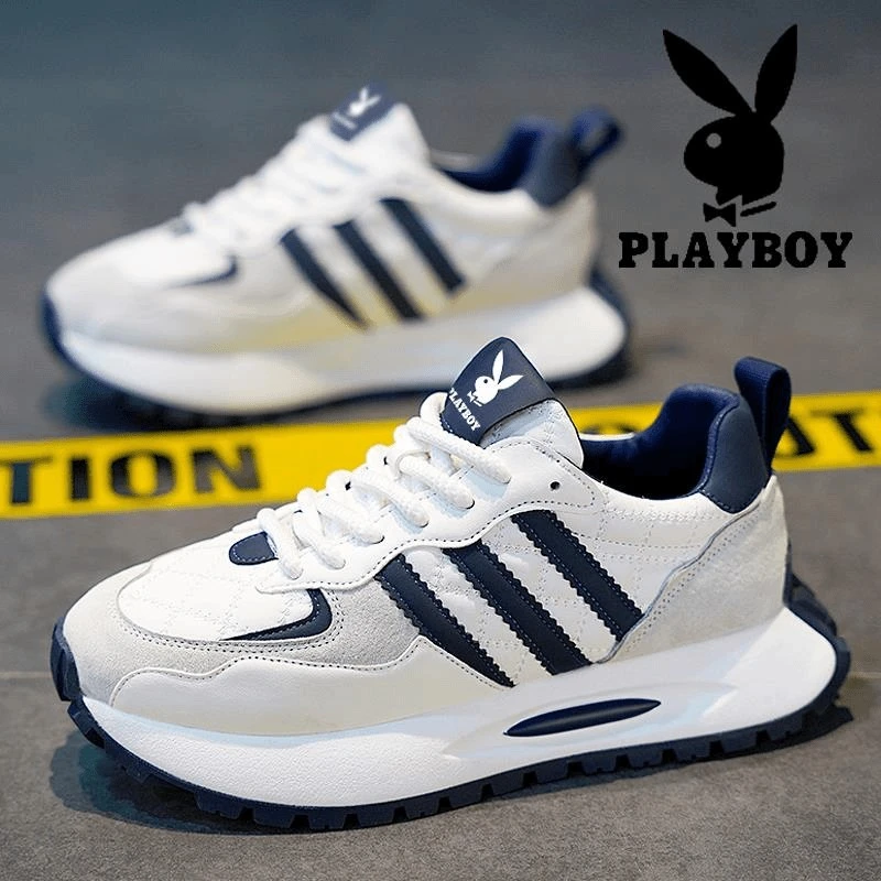 花花公子鞋子男款冬季透气男款轻便运动跑步休闲厚底增高老爹鞋男