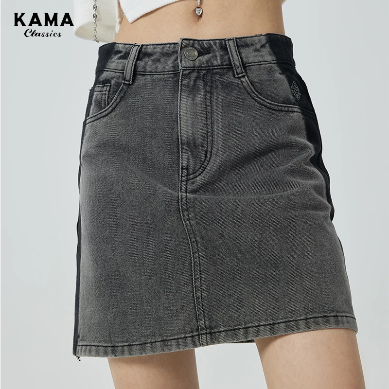 【商场同款】KAMA2023年夏季新款 户外牛仔半身裙7223162