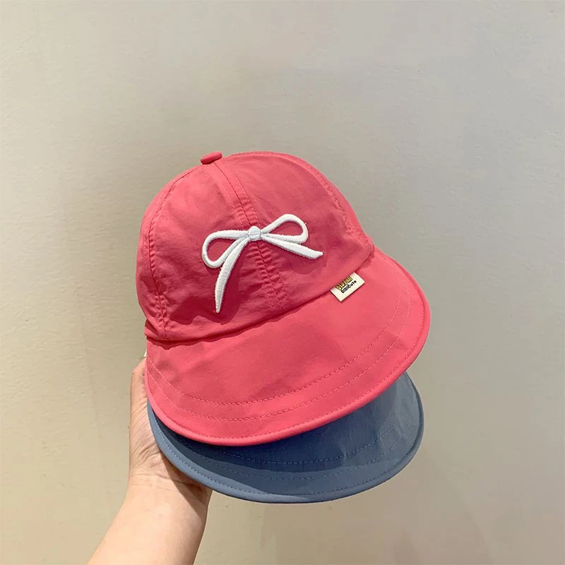婴幼儿速干渔夫帽夏季薄款大帽檐遮阳帽宝宝出游防晒帽儿童盆帽潮