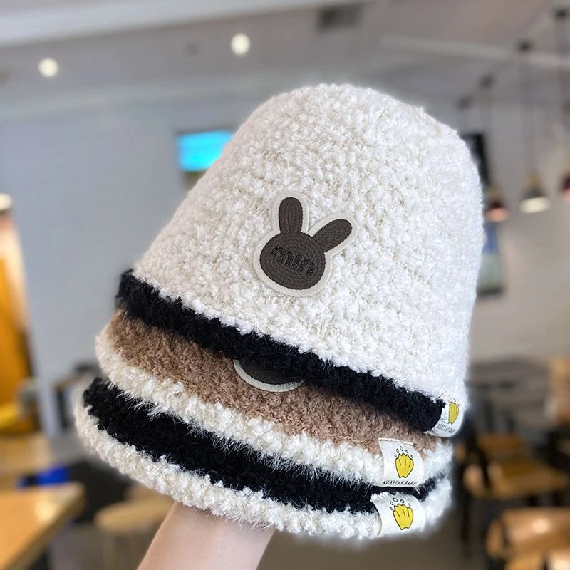 儿童帽子韩版秋冬保暖渔夫帽宝宝时尚百搭水桶帽男童女童休闲保暖