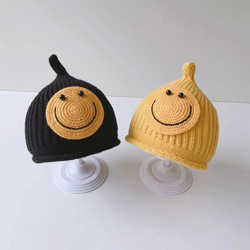 新生婴儿儿帽子秋冬款毛线帽婴幼儿可爱超萌宝宝针织帽冬季男女宝