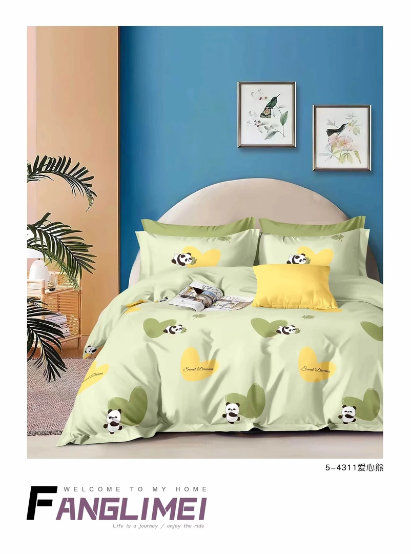 【爱心熊猫】单人被罩 尺寸1.5米×2米（±5公分）加厚斜纹磨绒系列