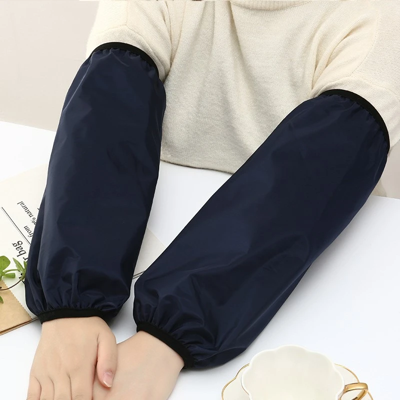 加长加大防水羽绒服袖套纯色防油污工作劳保护袖男士成人学生套袖