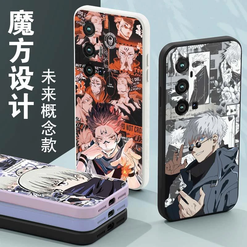 咒术回战OPPORENO11PRO手机保护壳OPPO五条悟7RENO8两面宿傩r10狗