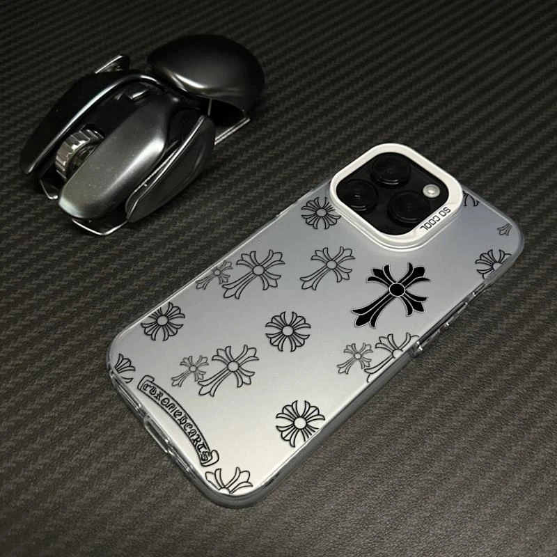 简约十字架适用苹果15plus手机壳iphone14promax高级感华为荣耀vi