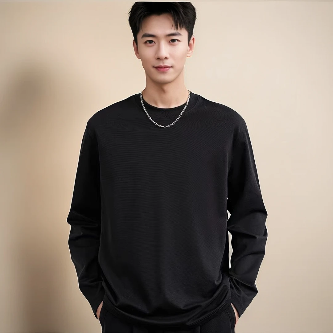 260克重磅长袖T恤打底衫纯棉打底衫男女T恤内搭单穿春秋冬打底衫