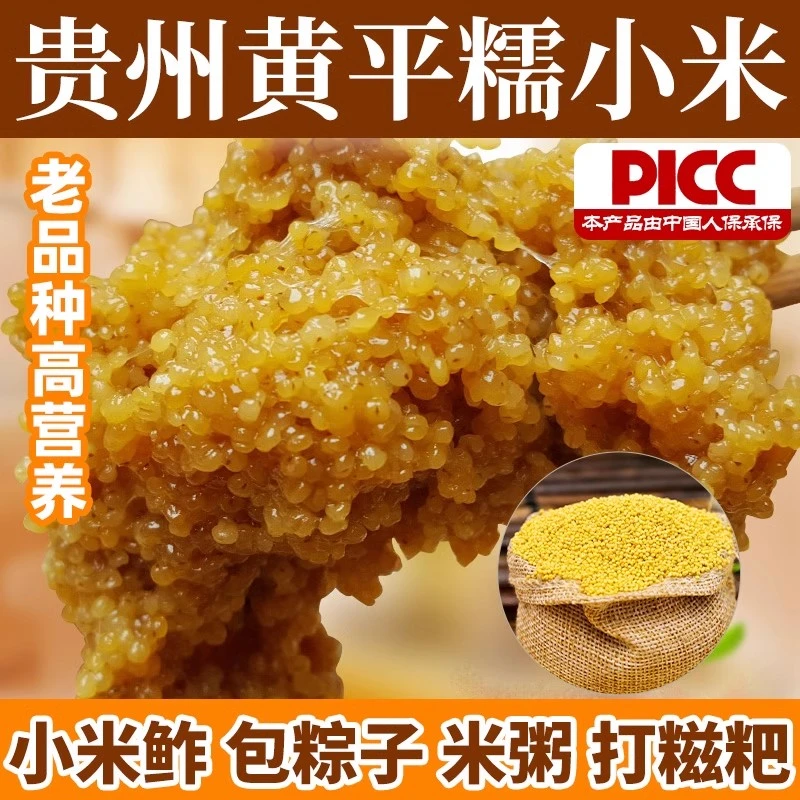农家特产正宗贵州老品种黄平糯小米黄小米黏黄米可做小米鲊煮粥