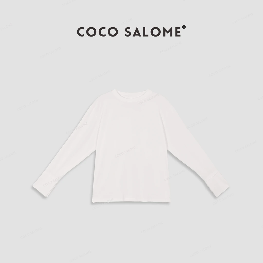 COCOSALOME①【肌肤T】秋冬过年战衣纯色百搭女内搭打底纯色上衣682Y