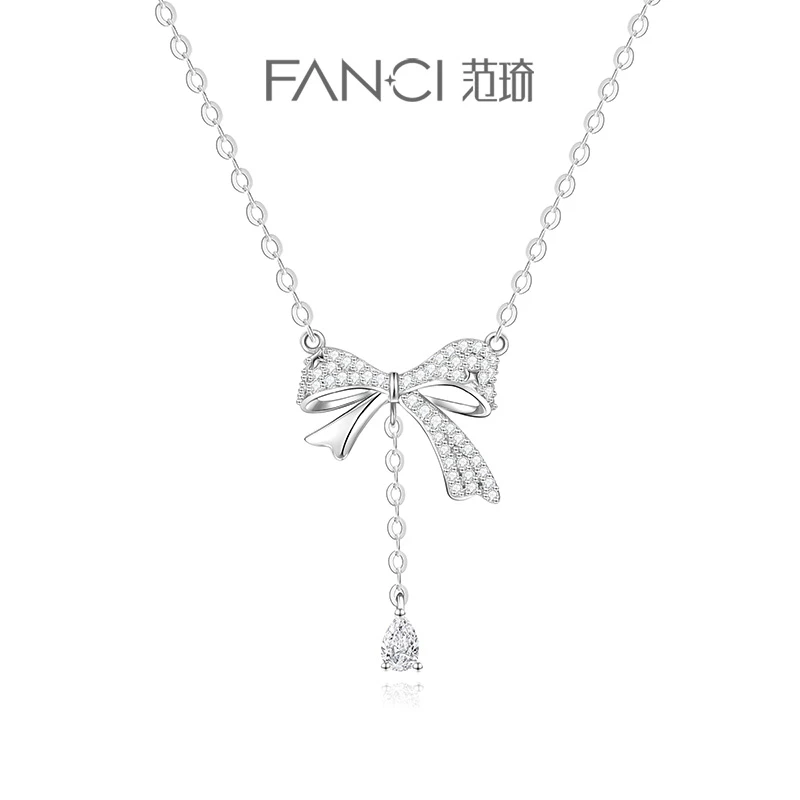 FANCI/范琦 坠链均925银 臻选 灵动蝴蝶结项链 女款小众轻奢百搭