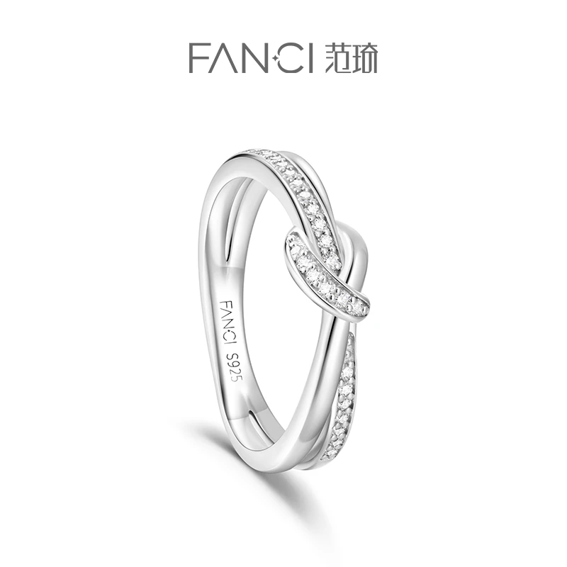 FANCI/范琦 925银戒指 真爱结戒指 欧美个性时尚设计感小众气质