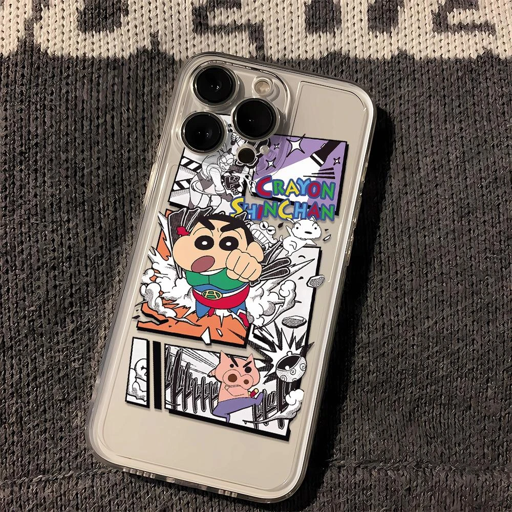 超人小新适用iphone15promax苹果14/13/12手机壳11/xr/7p卡通全包