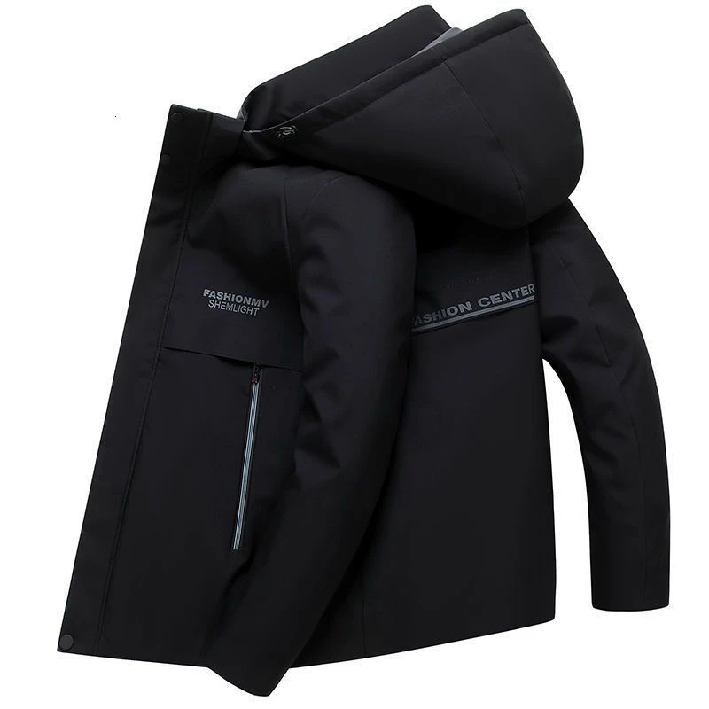 全新男士派克服兔皮毛一体真皮草商务外套大衣皮可拆卸男装时尚