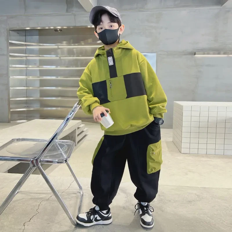 2025新款男童秋装套装洋气童装潮酷男宝痞帅气春秋款潮服运动炸街