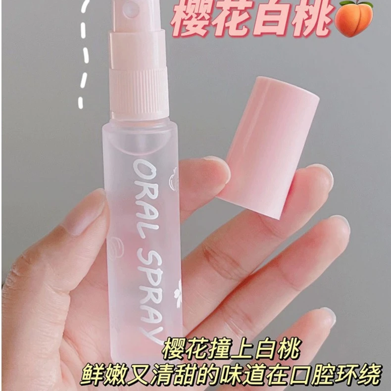 女士清新口气喷雾薄荷味口腔学生持久接吻喷雾剂便捷式果味清新剂