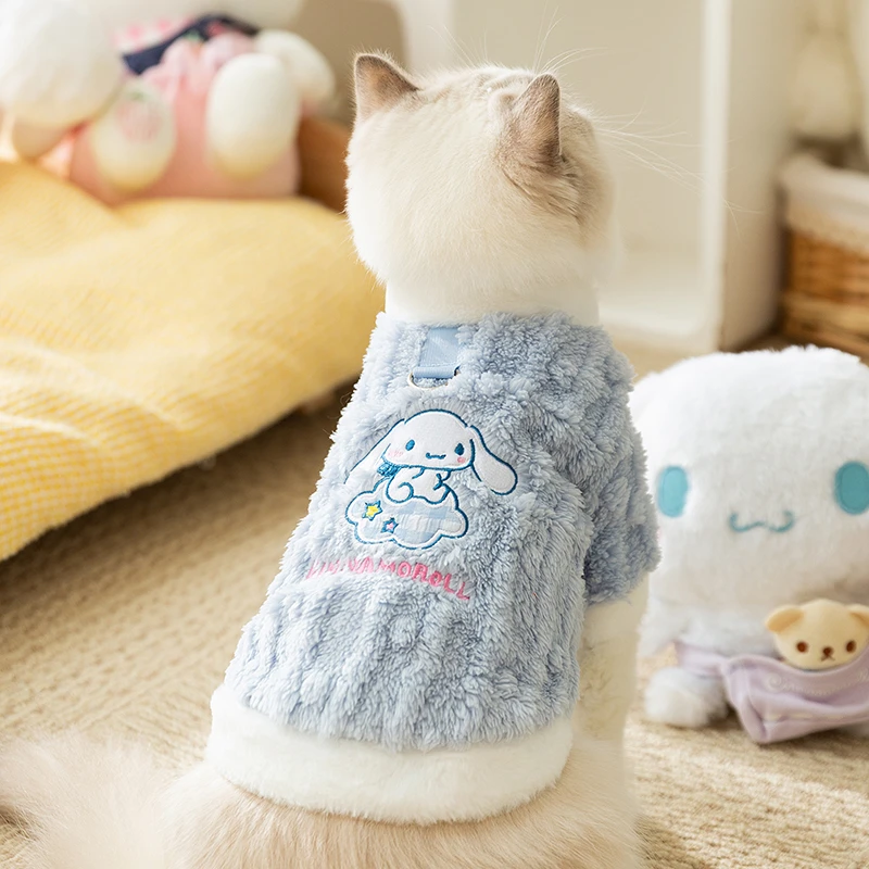 猫咪衣服宠物冬天小猫猫布偶英短防掉毛秋冬贴布绣公主豆绒衣0338