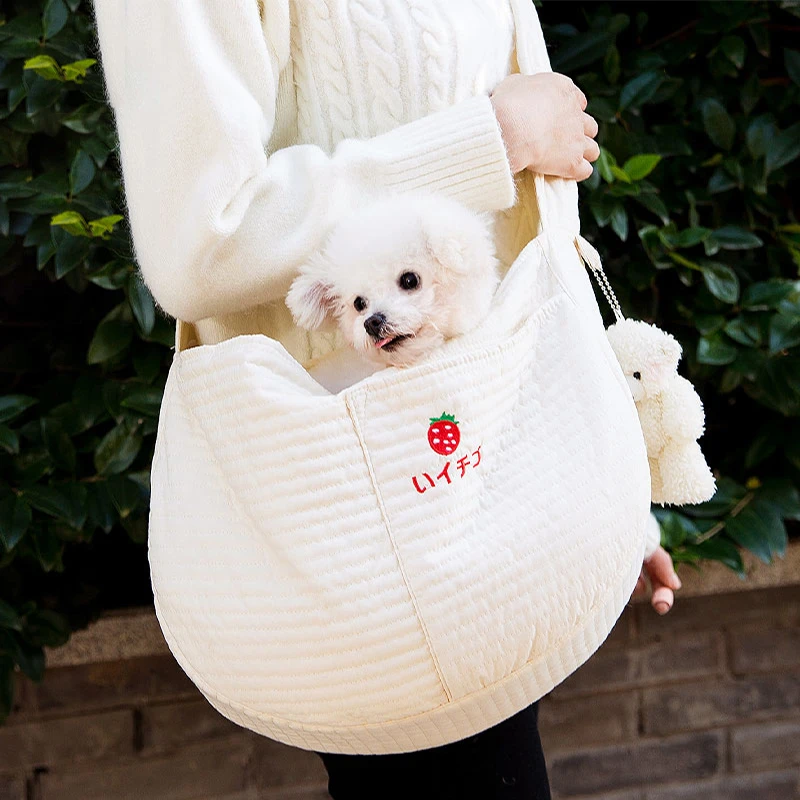 狗包猫包宠物背包帆布单肩斜跨出门外出便携泰迪猫咪狗狗用品5247