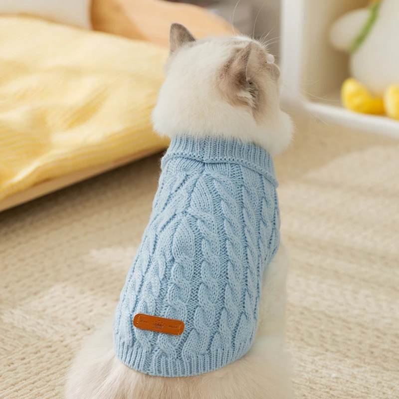 宠物小狗狗衣服春秋款小型犬宠物保暖针织套头毛衣秋冬季出行8028