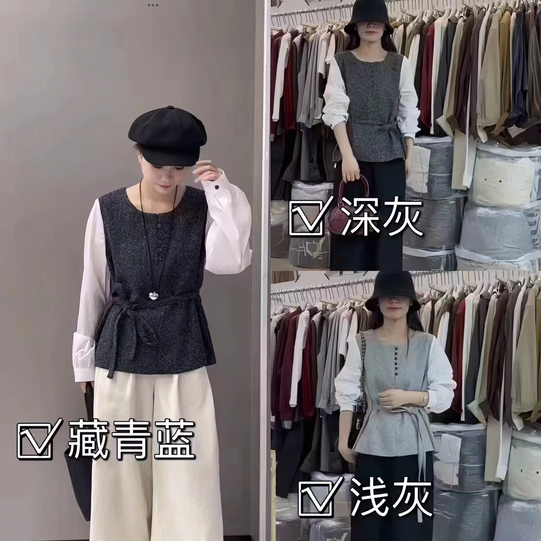 BL JIA@ 5903 秋季新款韩版时尚拼接衬衫假两件上衣