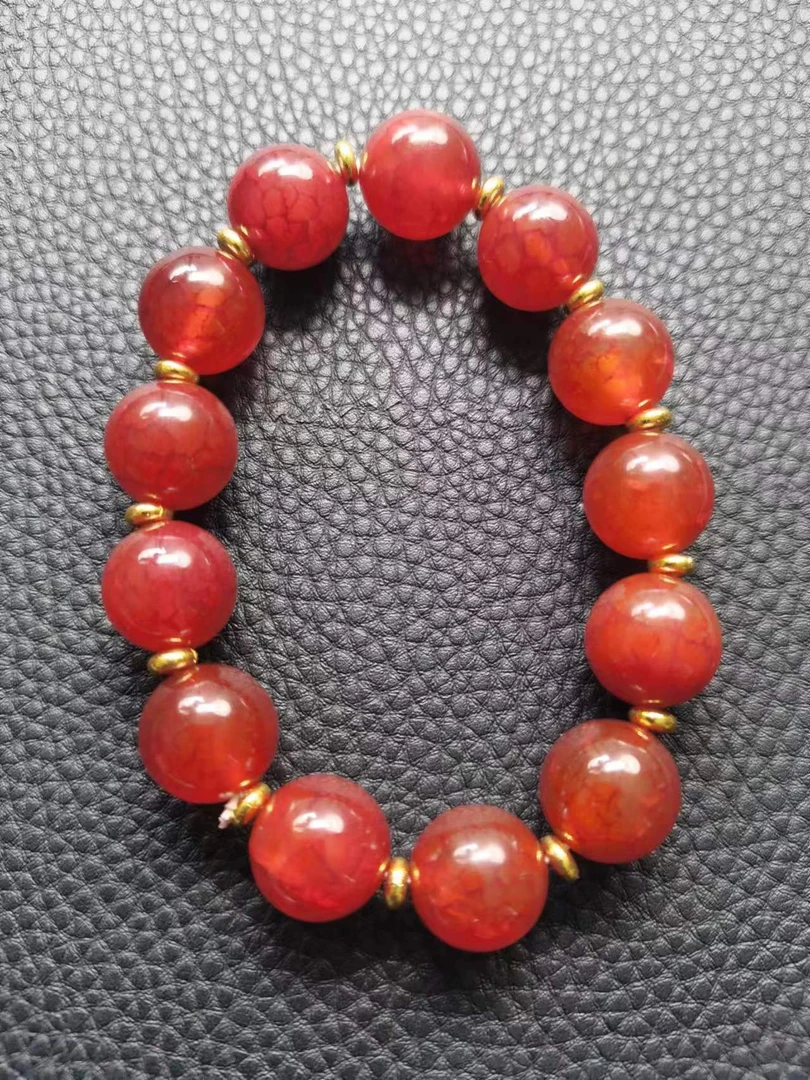 与妮有缘盛世典藏生龙地精肉灵芝手串（多样性发货拍一发一）022