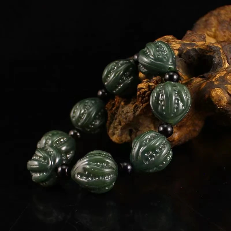 与妮有缘盛世典藏和田玉手串20MM（多样性发货怕一发一）148