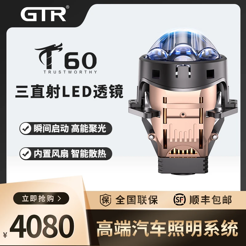 GTR新款T60三直射LED透镜