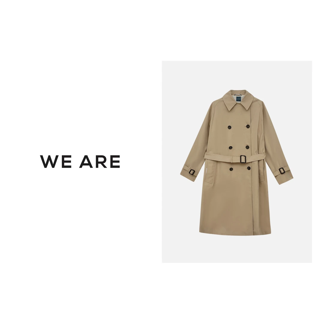 《WE ARE》重磅 SUPIM*棉 极简 双排扣周末系列 长款风衣 5C0054