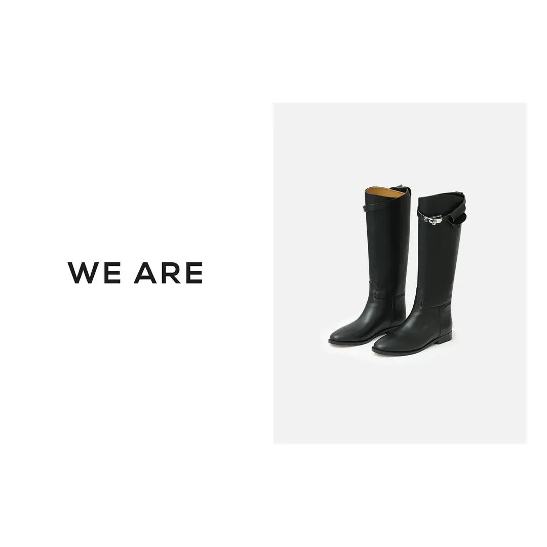 《WE ARE》XZ282*K* 锁扣 高筒骑士靴 长筒靴