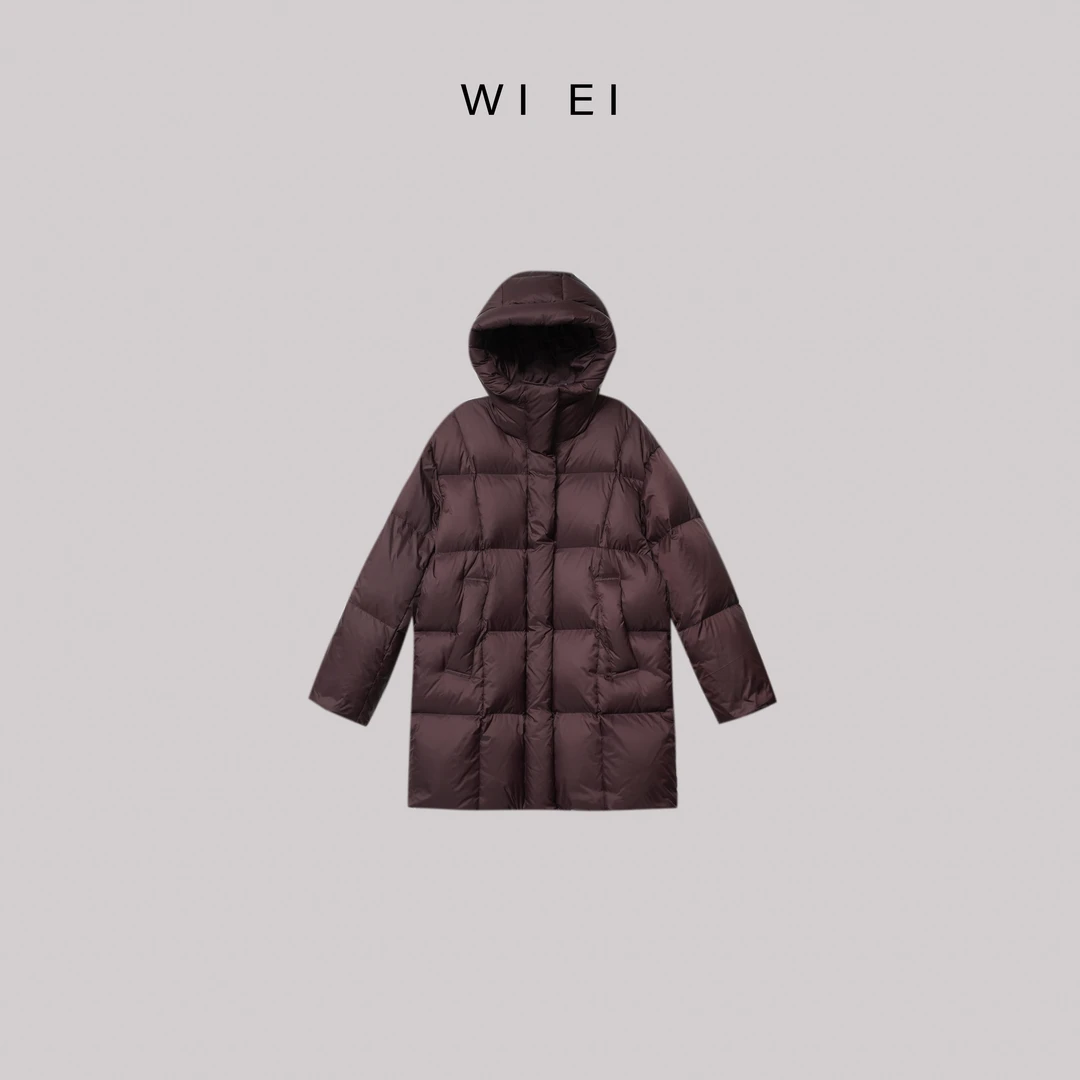 《WE ARE》云朵泡泡 零压感 90鹅绒 中长款 连帽保命羽绒服 23216