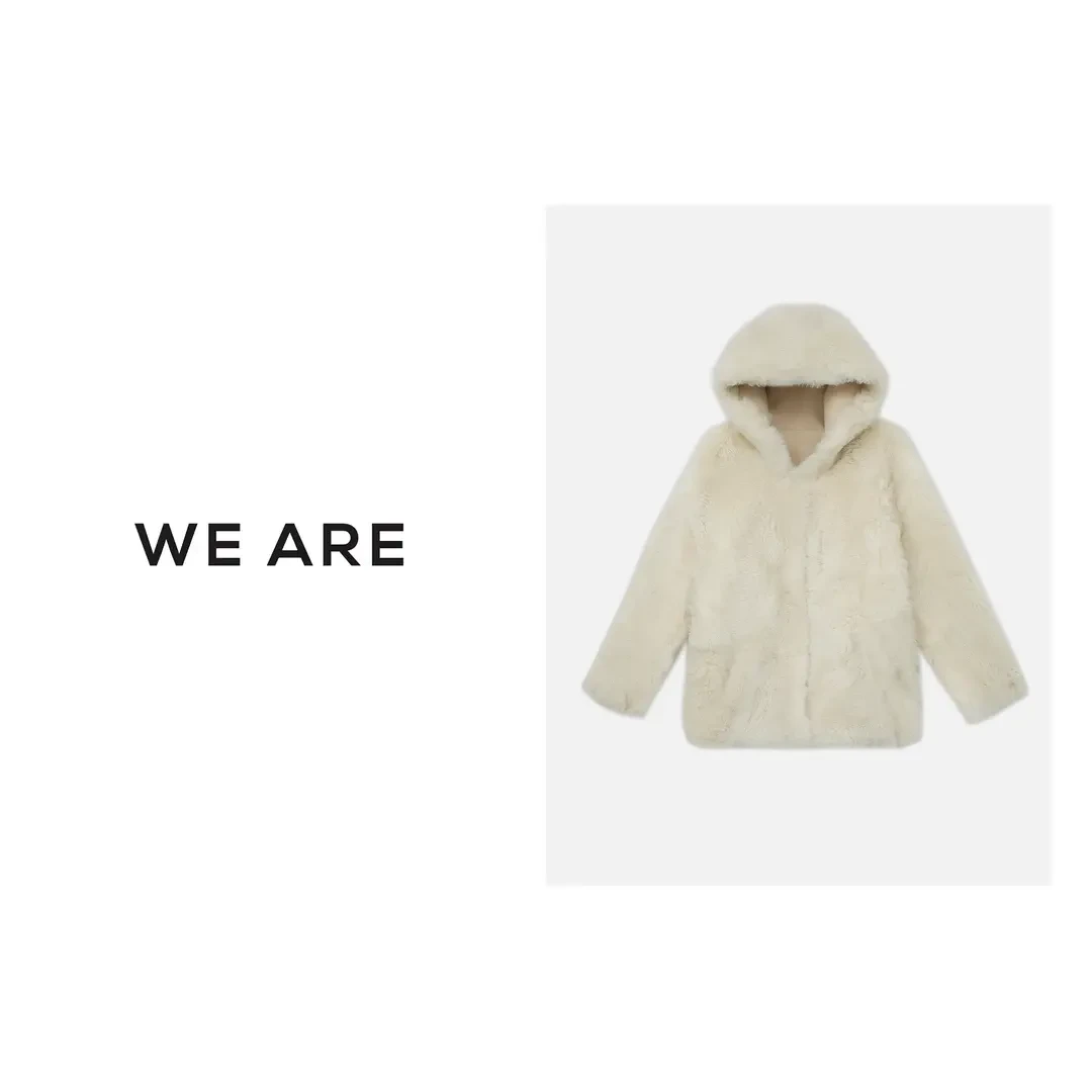 《WE ARE》DJ2328*大白熊“托斯卡纳 皮毛连帽皮草外套