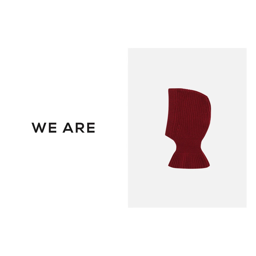 《WE ARE》一体式巴拉克拉法帽 两用显脸小 脖套针织帽 6L0007