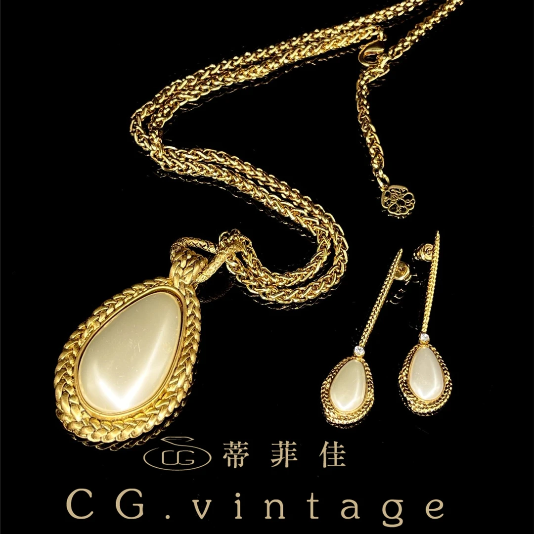 铜合金项链 CG.vintage【亚历山大】气质复古编织古风古法金色镶嵌